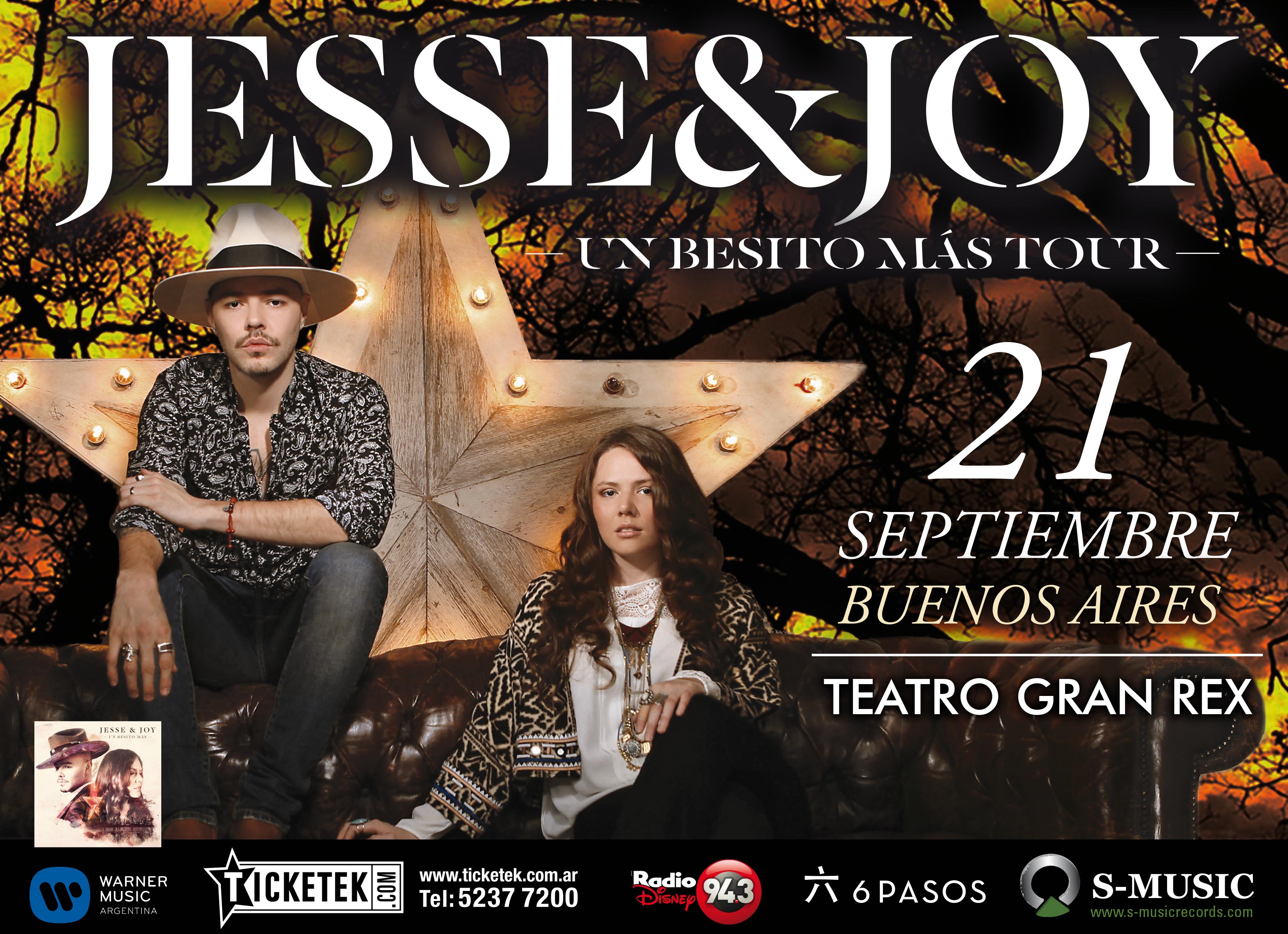 Jesse & Joy – «Un Besito Mas» Tour en Argentina!