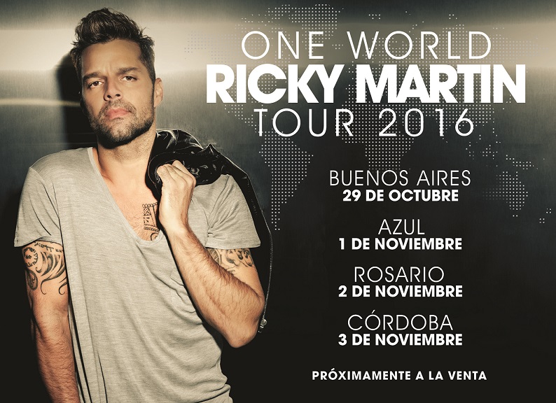 RICKY MARTIN ANUNCIA LAS ÚLTIMAS FECHAS DEL SUPER EXITOSO “ONE WORLD TOUR”