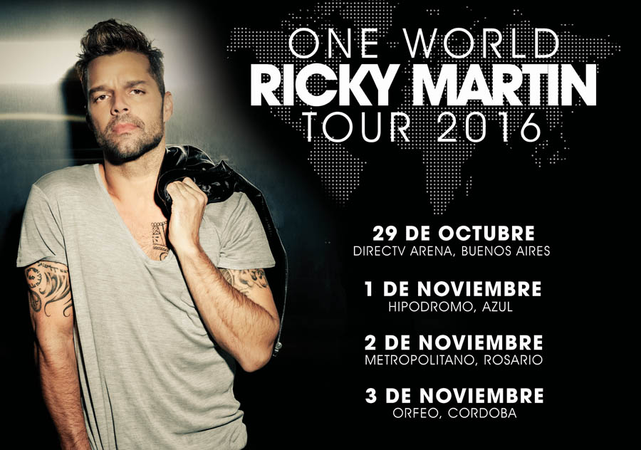 ¡RICKY MARTIN vuelve a los escenarios de Argentina con su súper exitoso “One World Tour”!